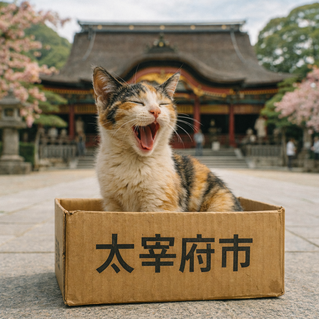 an abandoned cat of Dazaifu
